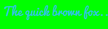 Image with Font Color 31C3E7 and Background Color 00FF00